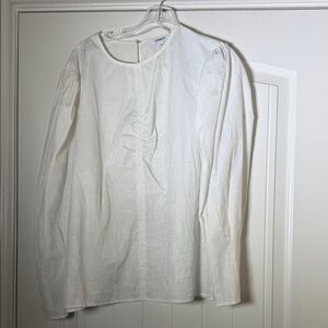 Express White Long Sleeve bell shoulder top